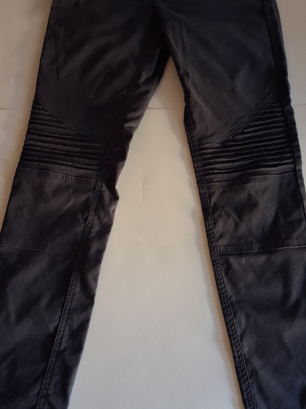 Womens Dark Grey Moto-Style Jeans